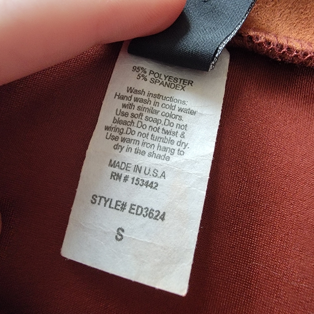 Windsor Zipper Front Mini Skirt Burnt Orange Size Small - Picture 4 of 4